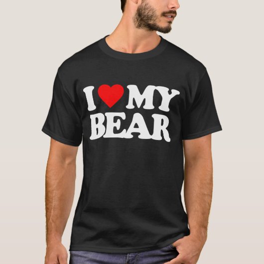 T-SHIRT J'AIME MON OURS (Devant)