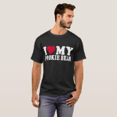 T-shirt J'Aime Mon Ours De Pookie/Coeur Chaud Rouge Mon Ou (Devant entier)