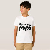 T-shirt J'aime mon papa (Devant entier)