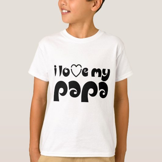 T-shirt J'aime mon papa (Devant)