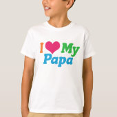 T-shirt J'aime mon papa enfants (Devant)