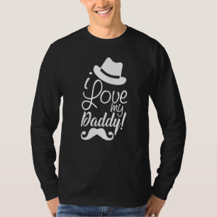 T-shirt J'Aime Mon Papa Papa Fête des pères Fille Fils Enf