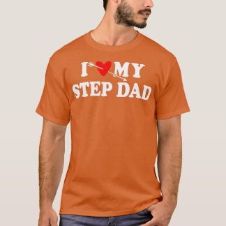 T-shirt J'aime mon pas Papa avec le coeur Porte pour le ga