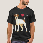 T-shirt J'aime mon pasteur Russell Terrier (Devant)