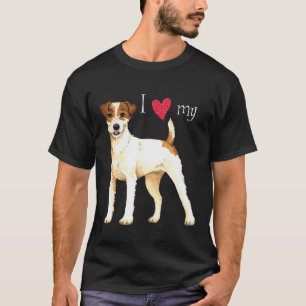 T-shirt J'aime mon pasteur Russell Terrier