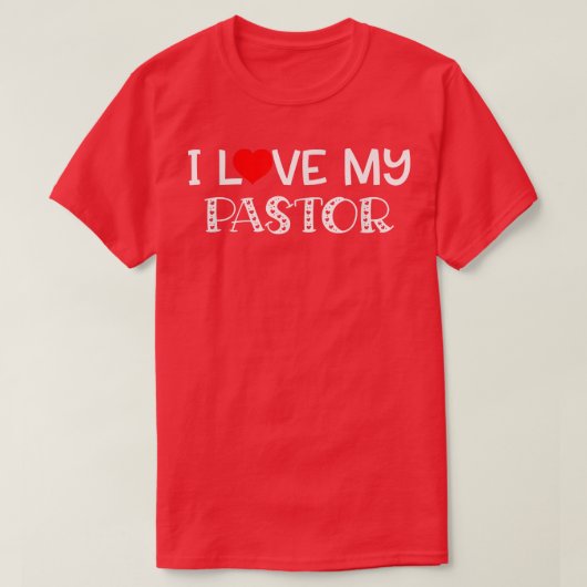 T-shirt J'Aime Mon Pasteur T Coeur (Design devant)