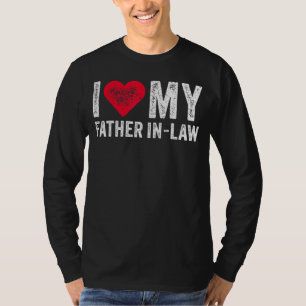 T-shirt J'Aime Mon Père En Droit Red Heart Fête des pères 