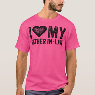 T-shirt J'Aime Mon Père En Droit Red Heart Fête des pères