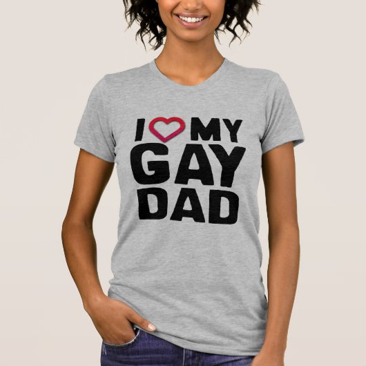 T-SHIRT J'AIME MON PÈRE GAY - (Devant)