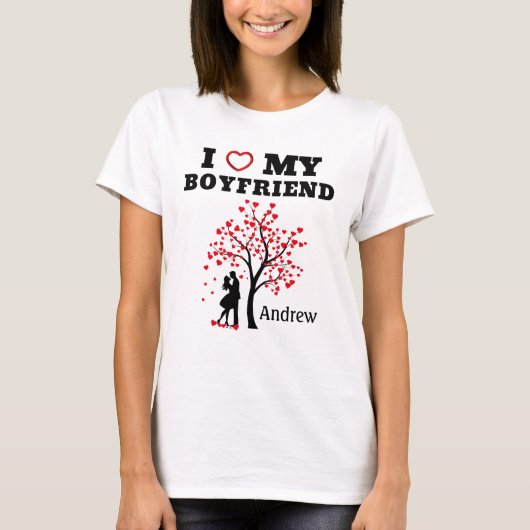 T-shirt J'aime mon petit ami (Devant)
