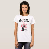 T-shirt J'aime mon petit ami (Devant entier)