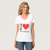 T-shirt J'aime mon petit ami (Devant entier)