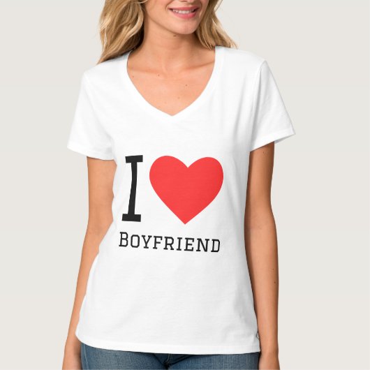 T-shirt J'aime mon petit ami (Devant)