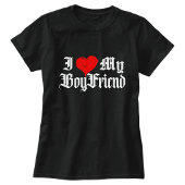 T-shirt J'aime mon petit ami 