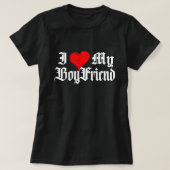 T-shirt J'aime mon petit ami  (Design devant)