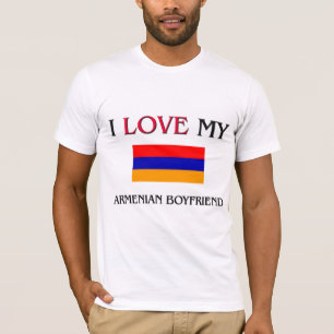 T-shirt J'aime mon petit ami arménien