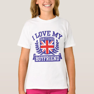 T-shirt J'aime mon petit ami britannique