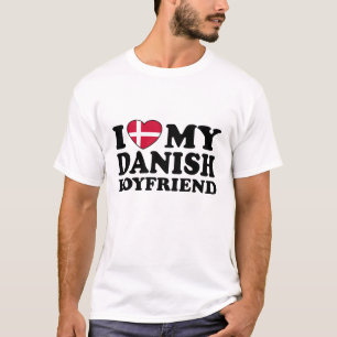 T-shirt J'aime mon petit ami danois