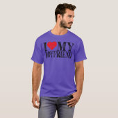 T-shirt J'aime mon petit ami garçon (Devant entier)