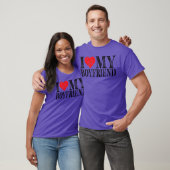 T-shirt J'aime mon petit ami garçon (Unisexe)