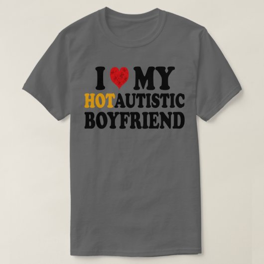 T-shirt j'aime mon petit ami hotautiste 1 (Design devant)