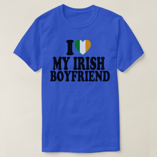T-shirt J'aime mon petit ami irlandais (Design devant)