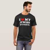 T-shirt J'Aime Mon Petit-Ami Juif J'Aime Mon Boyfr Juif (Devant entier)
