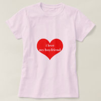 J'Aime Mon Petit-Ami Mignonne Coeur Rouge Clair Ro