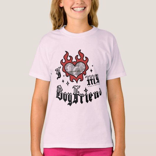 T-shirt J'aime mon petit ami - Rouge - DingusDesign (Devant)