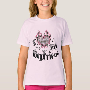 T-shirt J'aime mon petit ami - Zèbre - DingusDesign