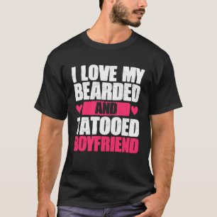 T-shirt J'Aime Mon Petit Amie Portée Et Tatouée Girlfrien