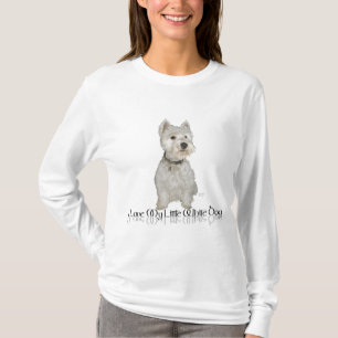 T-shirt J'aime mon petit chien blanc - Westie