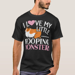 T-shirt J'Aime Mon Petit Poopin Monster Guinée Cochon Love