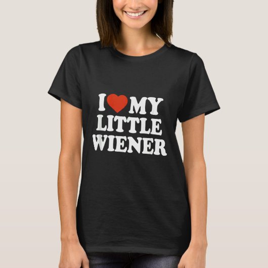 T-shirt J'Aime Mon Petit Wiener Funny Wiener Chien Dachshu (Devant)
