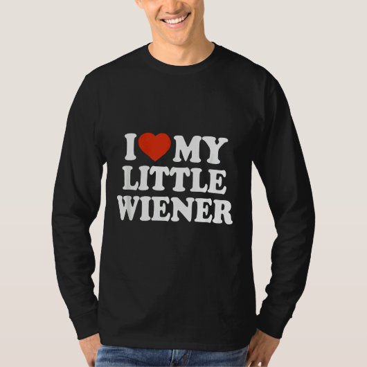 T-shirt J'Aime Mon Petit Wiener Funny Wiener Chien Dachshu (Devant)