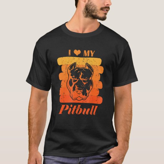 T-shirt J'Aime Mon Pit Bull (Devant)