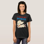T-shirt J'aime mon Pitbull 19 (Devant entier)