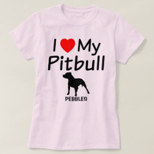 T-shirt J'Aime Mon Pitbull Dog