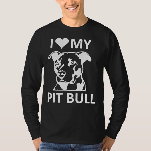 T-shirt J'Aime Mon Pitbull J'Aime Mon Pitbull Pit Bull (Devant)