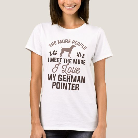 T-shirt J'aime mon pointer allemand (Devant)