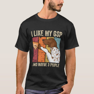 T-shirt J'Aime Mon Pointeur Allemand À Rondes
