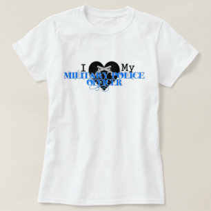 T-shirt J'aime mon policier militaire