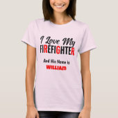 T-shirt J'aime mon pompier (Devant)
