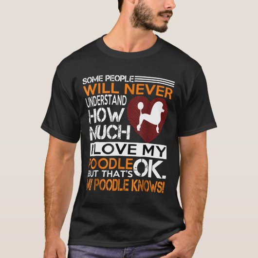 T-shirt J'Aime Mon Poodle (Devant)