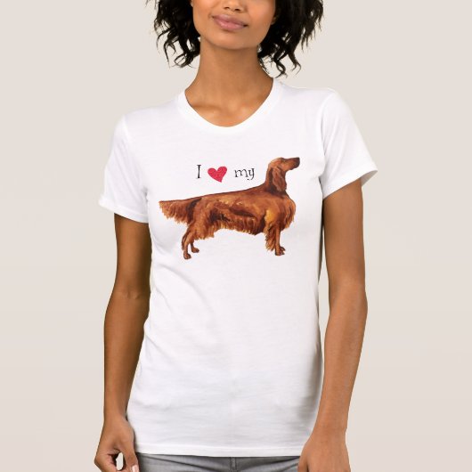 T-shirt J'aime mon poseur irlandais (Devant)
