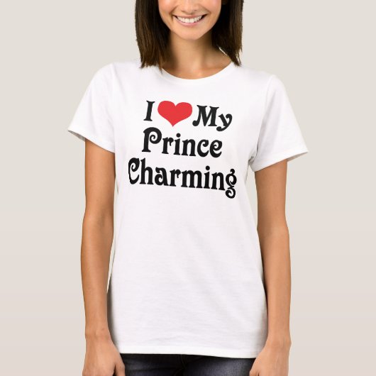 T-shirt J'Aime Mon Prince Charming (Devant)