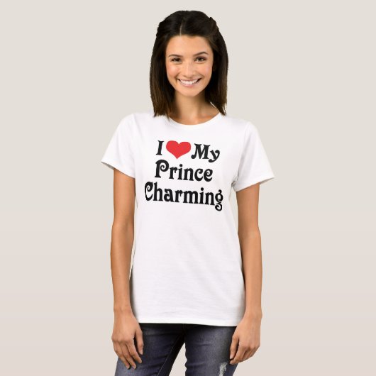 T-shirt J'Aime Mon Prince Charming (Devant entier)