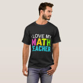 T-shirt J'aime mon professeur de mathématiques (Devant entier)