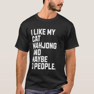 T-shirt J'aime mon propriétaire de chat amateur de mahjong