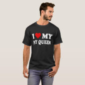 T-shirt J'aime mon Queen-Heart (Devant entier)